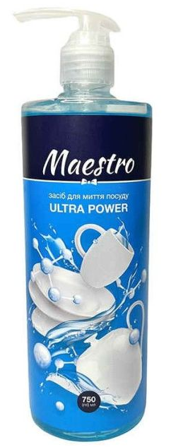 Засіб для миття посуду Maestro 750мл ULTRA POWER